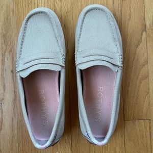 Gently used Rothy’s drivers in Neutral